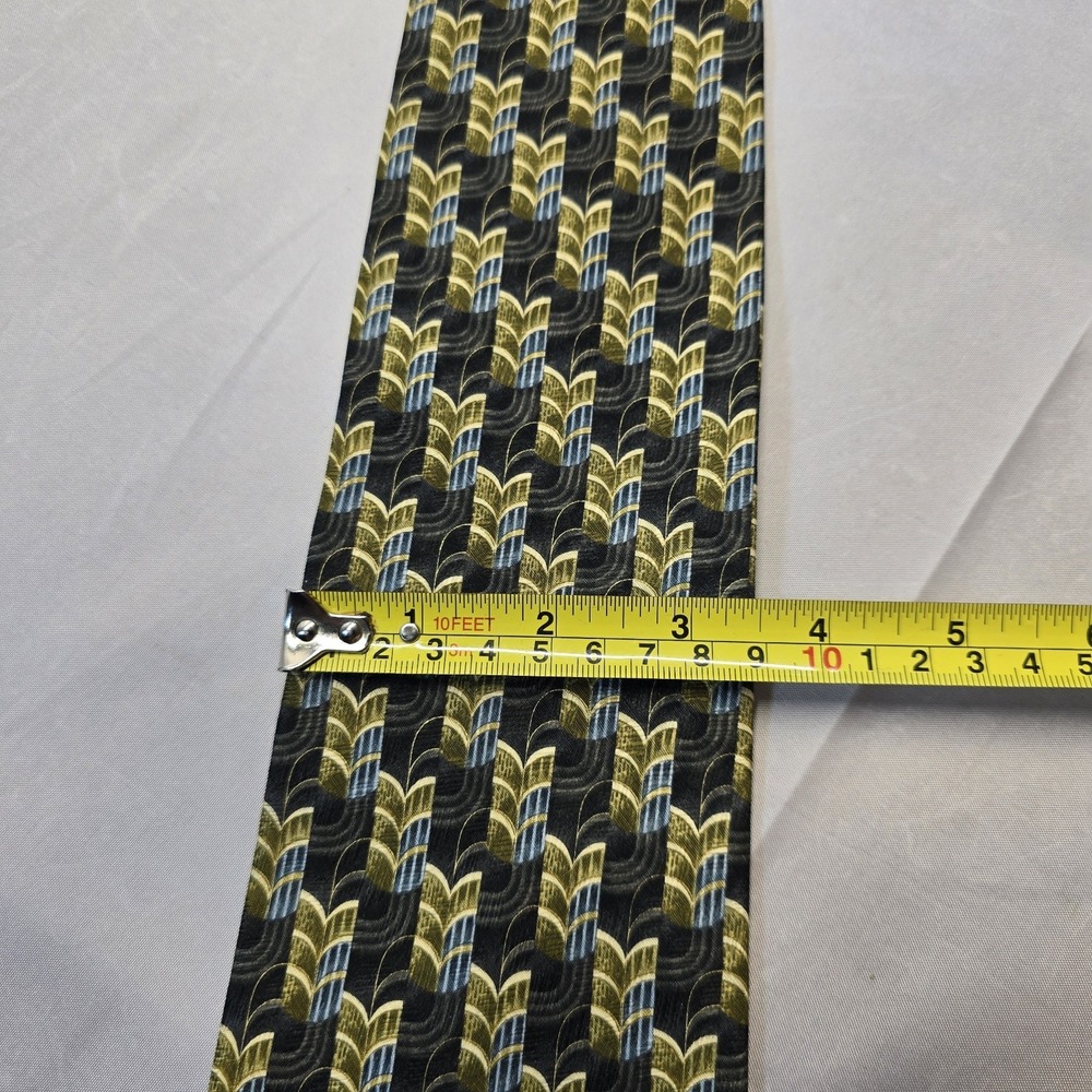 Ermenegildo Zegna Disegno Esculsivo Silk Tie 57.5x3.5 Geometric Design - Picture 6 of 9
